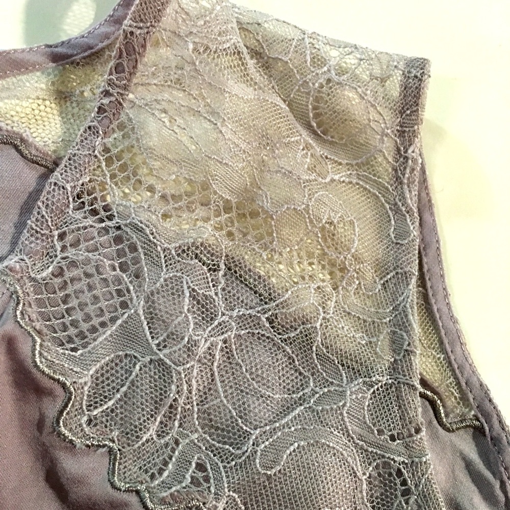 ALLSAINTS Camisole Beige V-Neck Lace Hidden Side Zipper S
